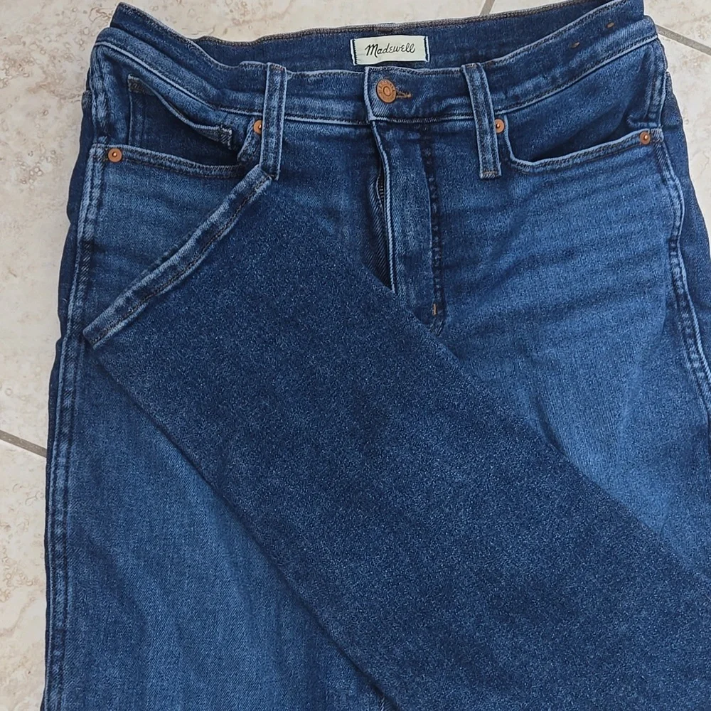 Madewell High-Rise Blue Denim Jeans - Picture 4 of 7